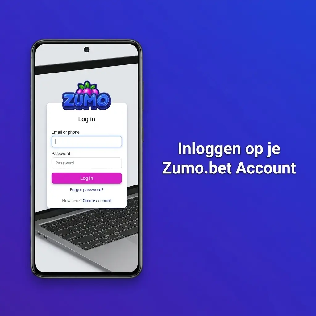Stap-voor-stap inlogproces op Zumo.bet account via app of website met e-mail en wachtwoord