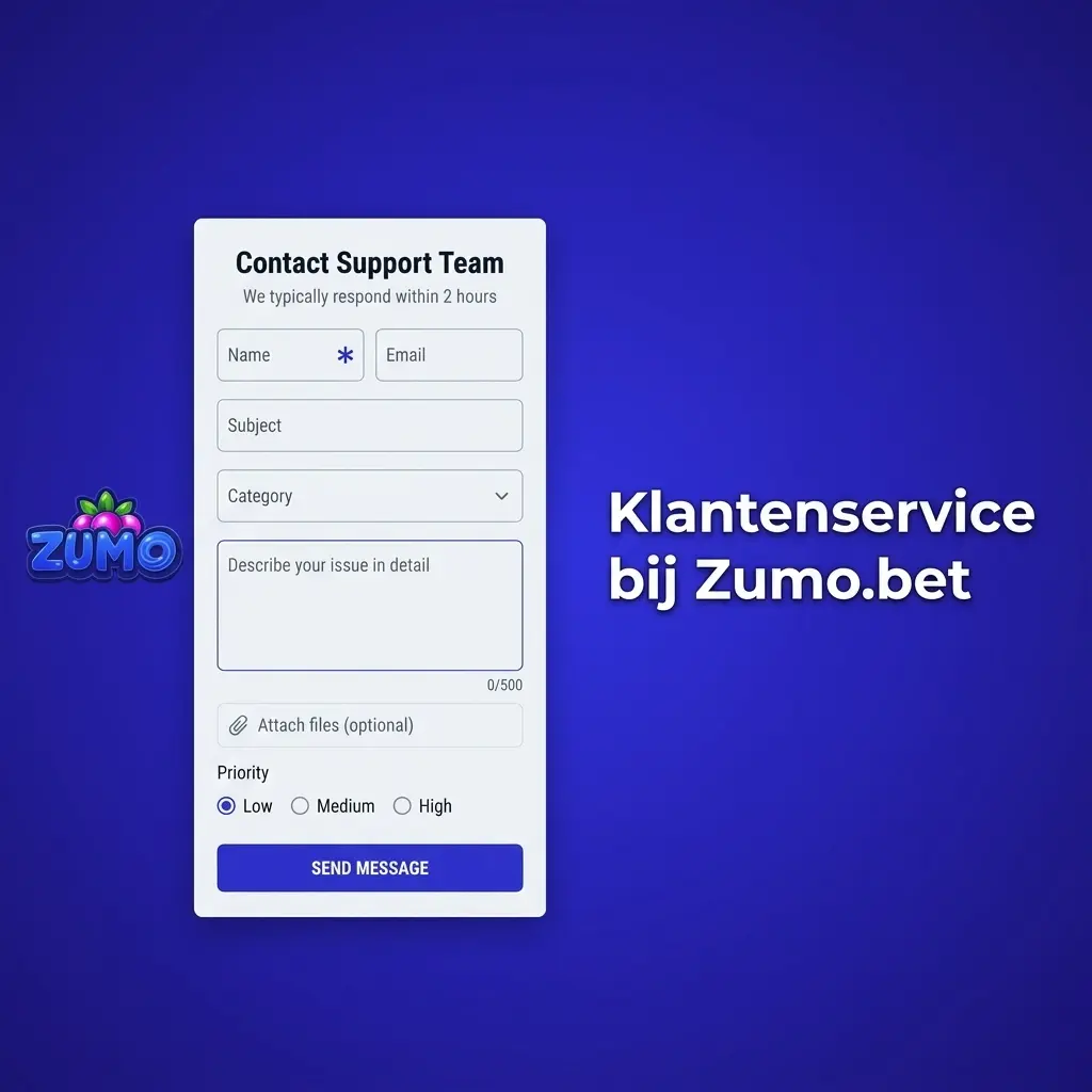 Klantenservice Zumo.bet: live chat 24/7, e-mail support en FAQ voor Nederlandse spelers