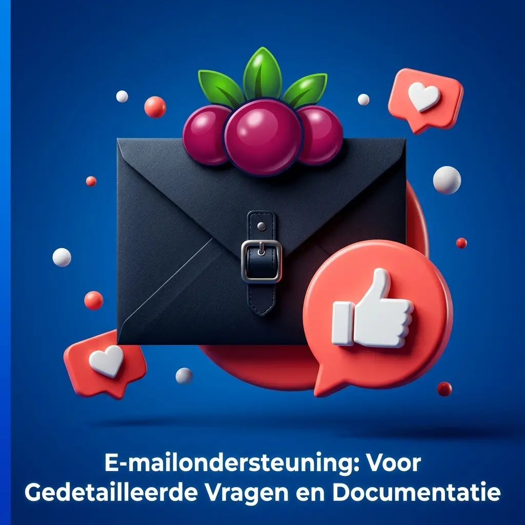 E-mailondersteuning voor gedetailleerde vragen, KYC-documenten en klachten met reactietijd van 24 uur op werkdagen.